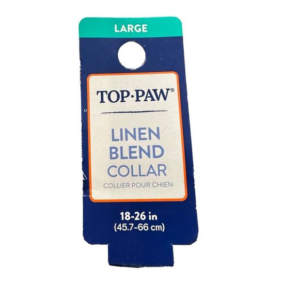Top Paw Linen Adjustable Stripe Tie Dye Hunting Green Dog Collar Size‎ Large - Picture 6 of 6